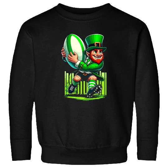 Sport Rugby Leprechauns Rugby St Patricks Day Sweatshirts