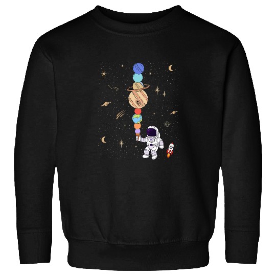 Astronaut Job Space Ice Cream Planets Galaxy Astronomy Science Sweatshirts