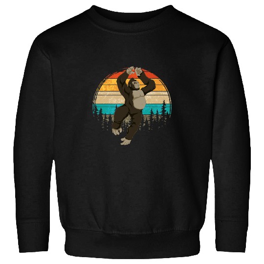 Gorilla Pet Ape Monkey Lover Zoo Animal Retro Outdoor Forest Gorilla Sweatshirts