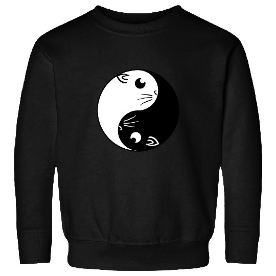 Gerbil Pet Yin Yang Feng Shui Ying Yang Bunny Black and White Gerbil Sweatshirts