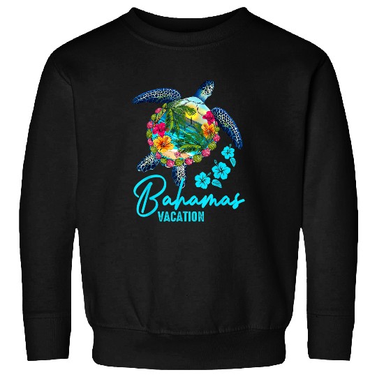 Turtle Pet Bahamas Sea Turtle Caribe Family Vacation Group Sweatshirts