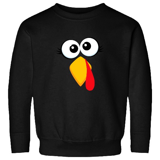 Chicken Pet Funny Turkey Face Thanksgiving Cute Boys Girls Chicken Face Sweatshirts