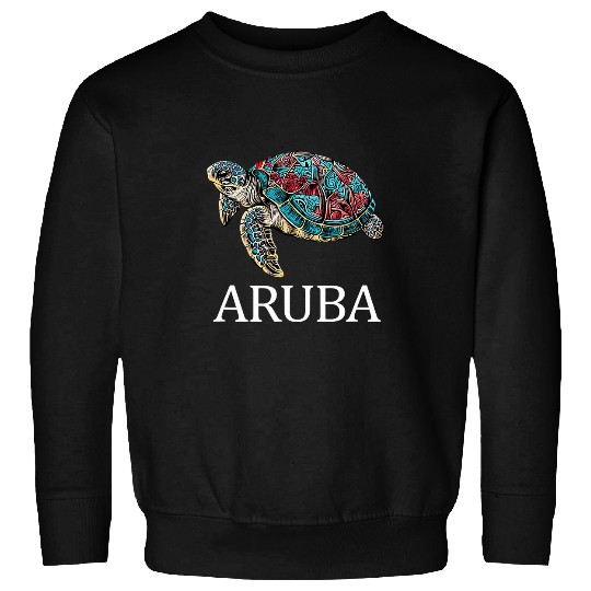 Turtle Pet Aruba Tribal Sea Turtle Sweatshirts