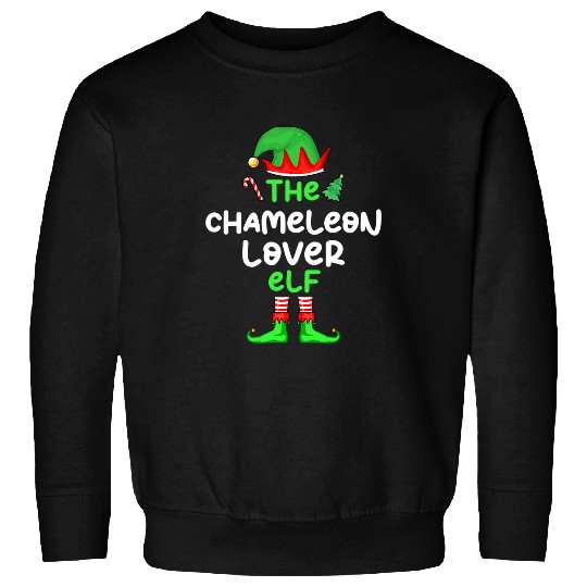 Chameleon Pet Im The Chameleon Lover Elf Christmas Matching Pajama Sweatshirts