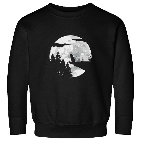 Guinea Pig Pet Silhouette At Night With A Moon Guinea Pig Sweatshirts