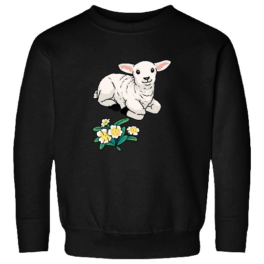 Sheep Pet Easter lamb sheep children primrose spring lamb little Sweatshirts