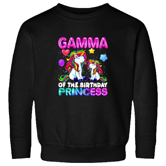 Unicorn Pet Gamma Of The Birthday Princess Cutes Unicorn Lover Balloon Sweatshirts