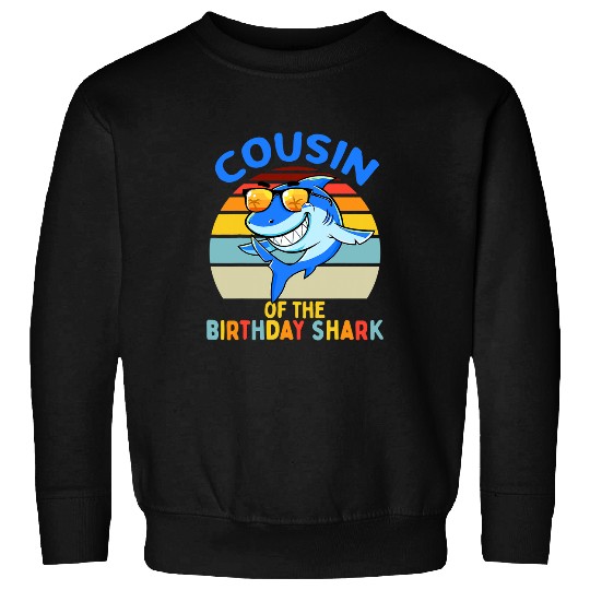 Shark Pet Cousin of the Shark Birthday Boys Matching Family Sweatshirts