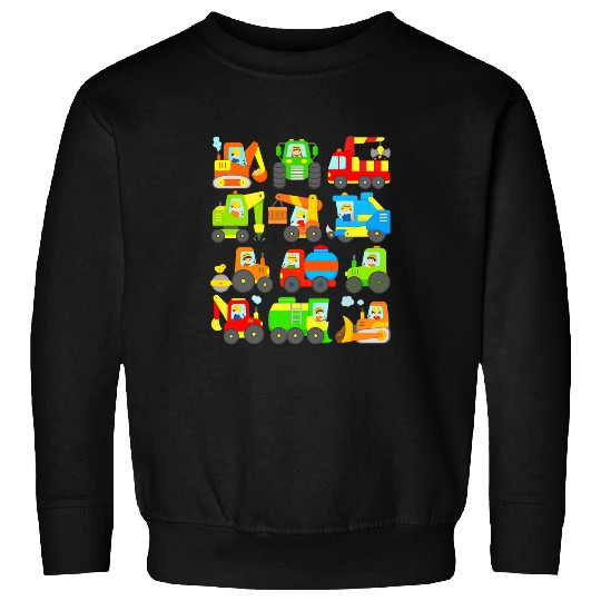Excavator Fun Tractor bulldozer combine harvester truck excavator agriculture Sweatshirts