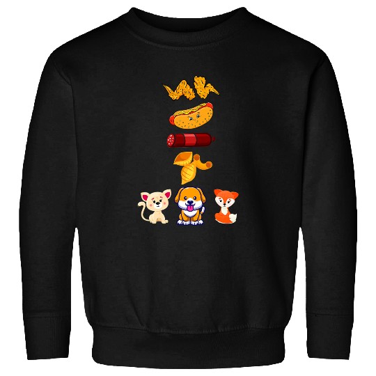 Chicken Pet Wing Chicken Wing Hotdog and Bologna  For Kids 5 26 Sweatshirts