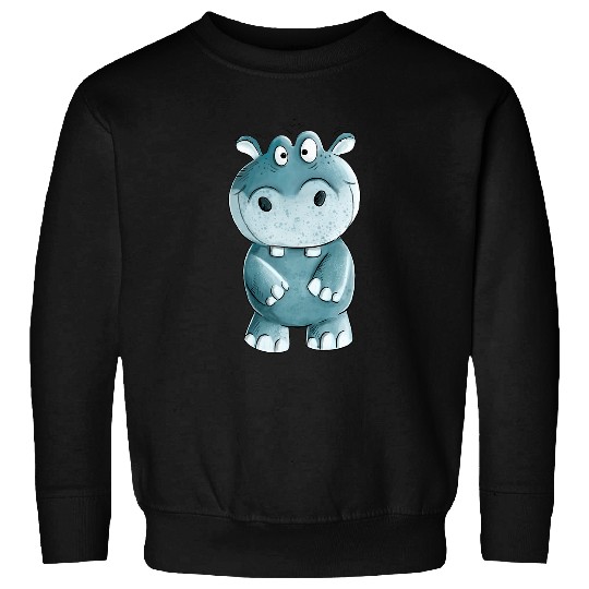 Hippo Pet Happy Hippo I Hippo Wild Animal Print For Hippopotamus Fans Sweatshirts