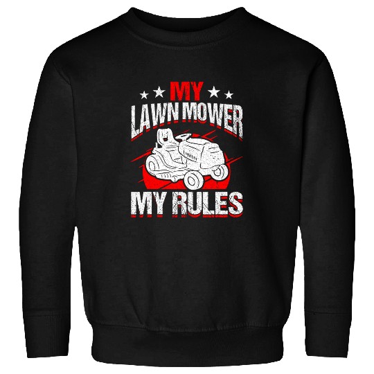 Lawn Mower Fun Gardener Garden Gardening Mow Grass 0 Sweatshirts