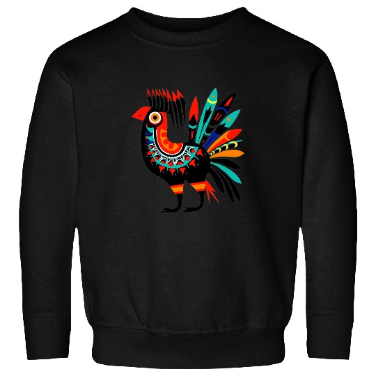 Chicken Pet Native American Pacific Northwest Coast Art Mythical Rooster Sweatshirts