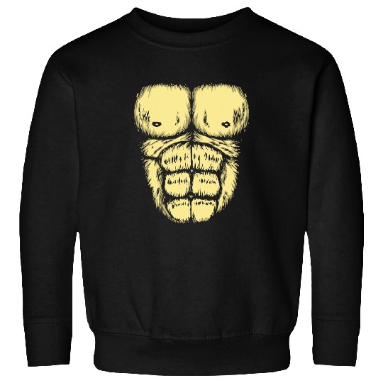 Gorilla Pet Abominable Bigfoot Gorilla Chest Halloween Gorilla Costume Sweatshirts