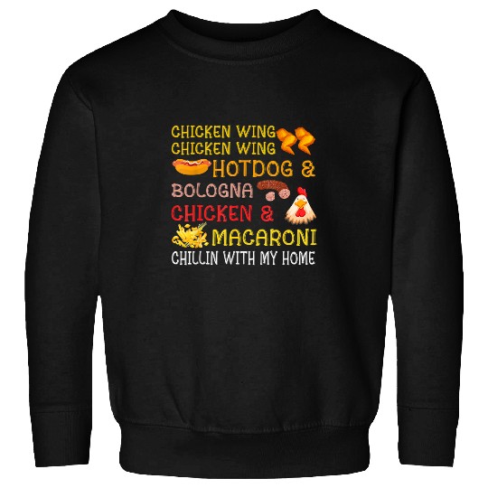 Chicken Pet Wing Hot Dog  Bologna Kids Macaroni Chilling Sweatshirts