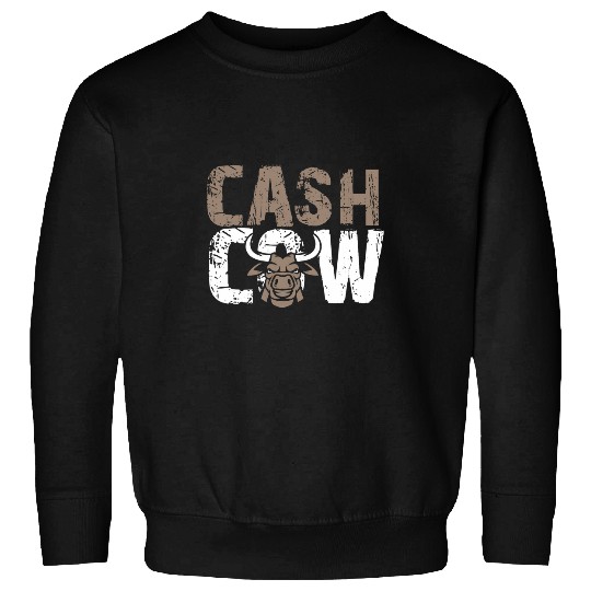 Cow Pet trader bull cash cow quote trading design Sweatshirts