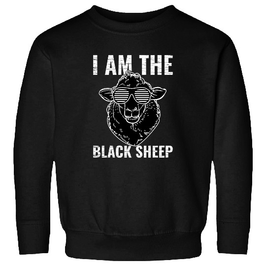 Sheep Pet Exceptionally cool black sheep with sunglasses Sweatshirts