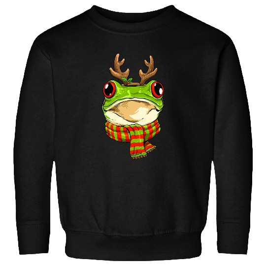 Frog Pet Christmas Frog Toad Santa Clause Reindeer xmass Frog Lover041 Sweatshirts
