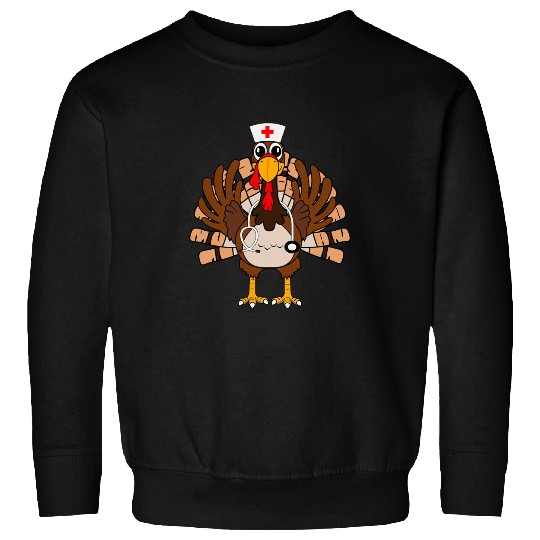 nurses Job Cute Turkey nurses Wearing Stethoscope nurses Hat Thanksgiving Sweatshirts