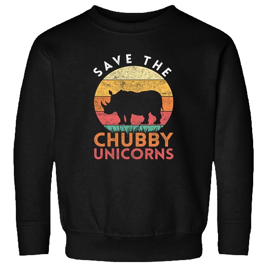 Rhino Pet Retro African Animal Save The Chubby Unicornss Rhino Vintage Sweatshirts