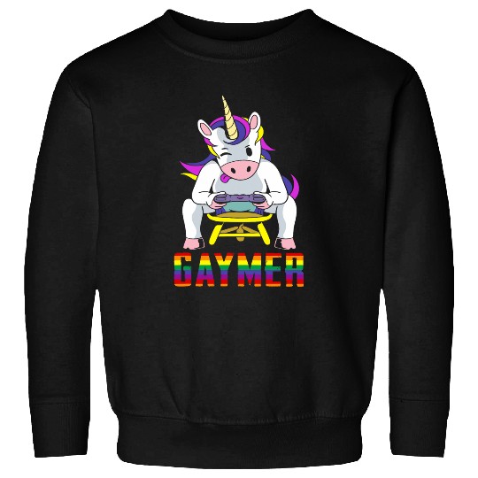 Unicorn Pet Gay Gamer Unicorn LGBTQ Gaymer Sweatshirts