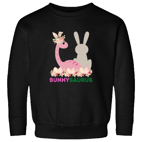 Dinosaur Pet Easter Bunny Saurus Funny Dinosaur Kids Toddler Boys Girls 4 Sweatshirts