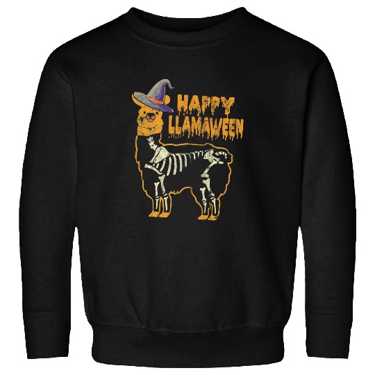 Llama Pet Happy Llamaween Alpaca Camel Witch Halloween Sweatshirts