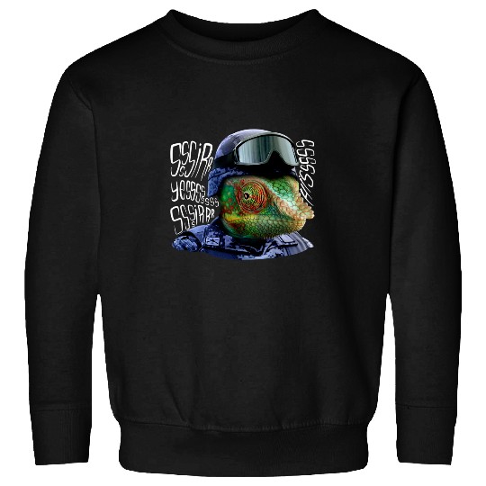 Chameleon Pet Lieutenant Chameleon Hiss Sweatshirts