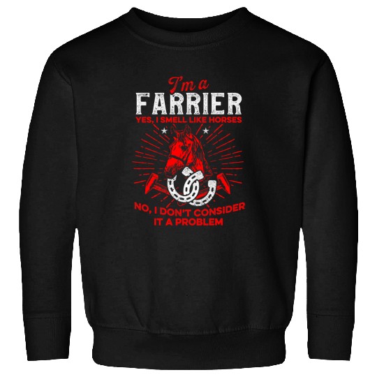 Horse Pet Farrier Hero Horseshoe Hoof Trimming Equine Shoeing Sweatshirts