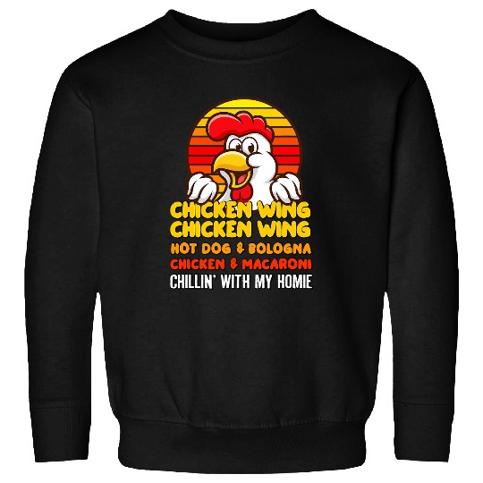 Chicken Pet Wing Chicken Wing Hotdog and Bologna  For Kids 21 Sweatshirts