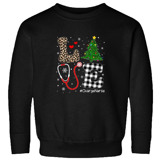nurses Job Christmas Tree Love Charge nurses Life Sweatshirts