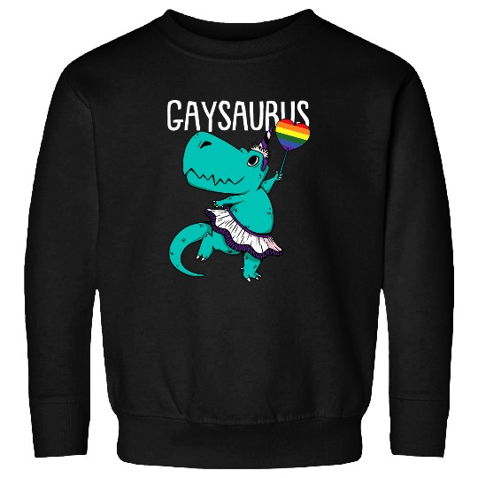 Unicorn Pet LGBT GaySaurus LGBTQ Funny TRex Unicorn Pride Rainbow Ally Sweatshirts