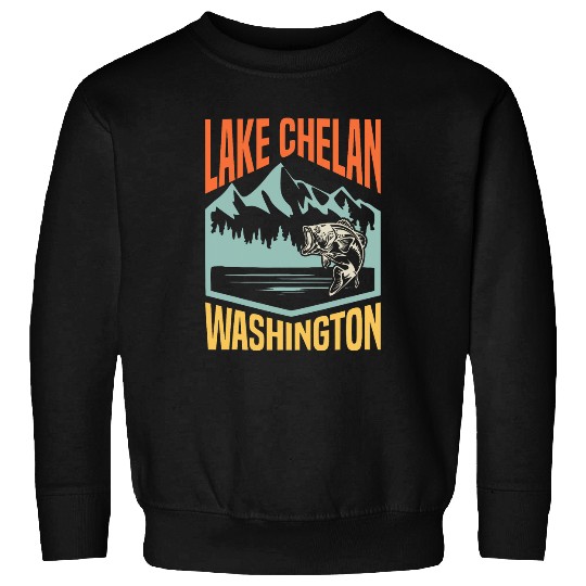 Fishing Fun Lake Chelan Washington RV Camp Fishing And Family Vacation Sweatshirts
