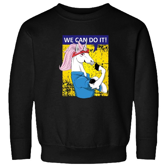Unicorn Pet We can do it Rosie the Riveter Unicorn Gifts Sweatshirts