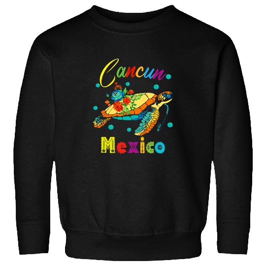 Turtle Pet Cancun Mexico Sea Turtle Beach Mexico Tribal Sweatshirts