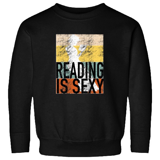 Book Fun Reading is Sexy vintages 50s Retro Distressed Style Sweatshirts