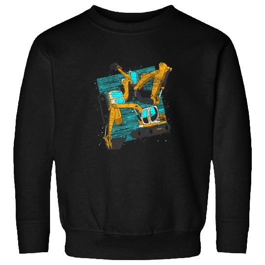 Excavator Fun Construction Work Vehicle Digger Kids Toddlers Sweatshirts