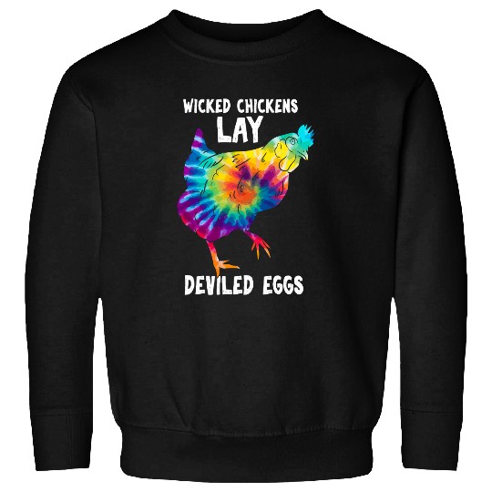 Chicken Pet Wicked Chicken Lay Deviled Eggs Funny Farmhouse Chicken Sweatshirts