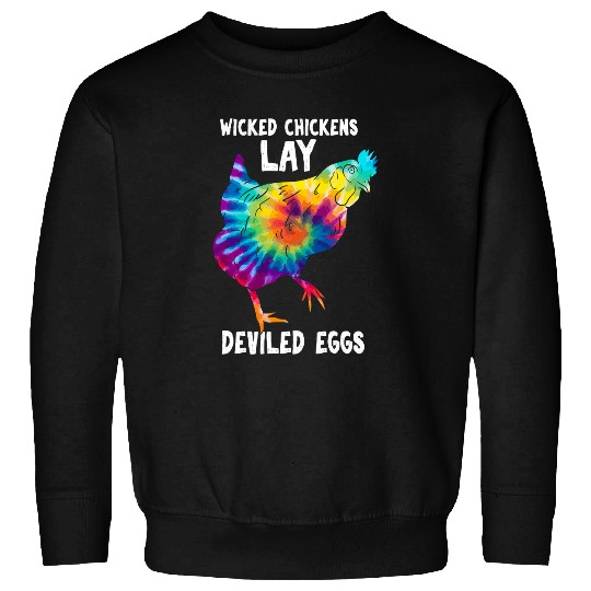 Chicken Pet Wicked Chicken Lay Deviled Eggs Funny Farmhouse Chicken Sweatshirts