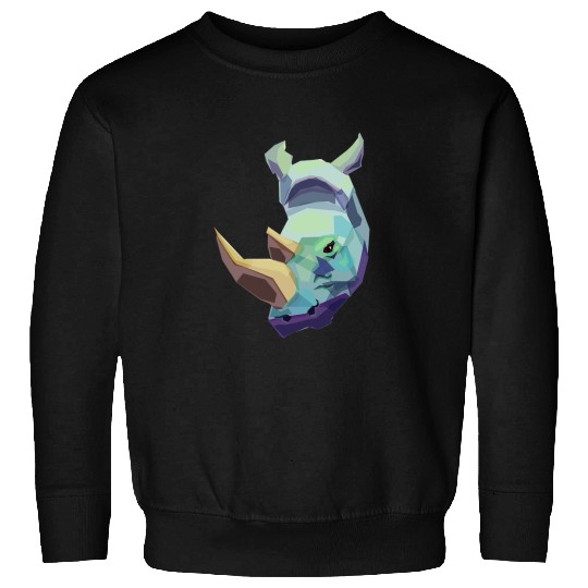 Rhino Pet Rhinoceros Mosaic Sweatshirts