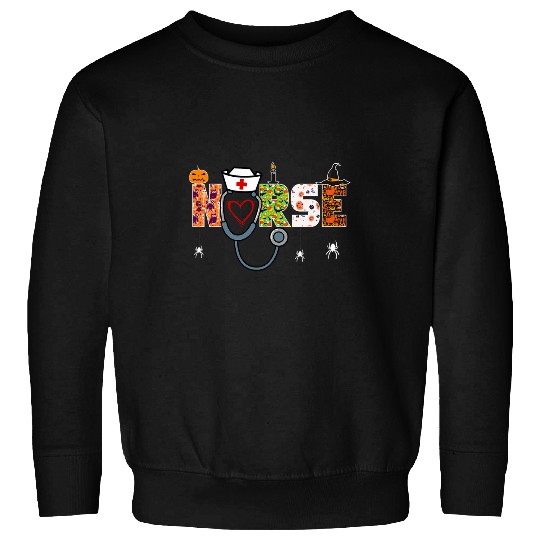 nurses Job PACU Halloween nurses RN Nursing Health Worker Bat Spider 03 Sweatshirts