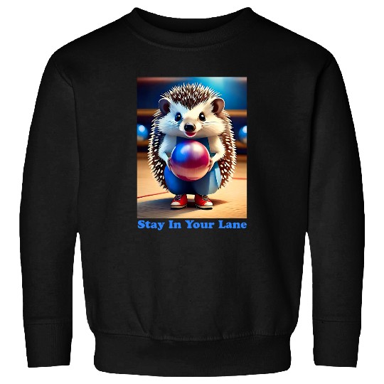 Sport Bowling Hedgehog a Funny Stay In Your Lane Bowler Sweatshirts