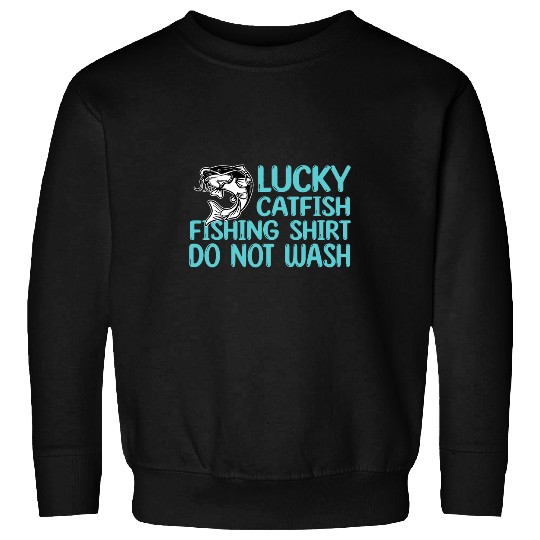 Fishing Fun Lucky Catfish Fishing Design Catfishing Lover Angler Sweatshirts