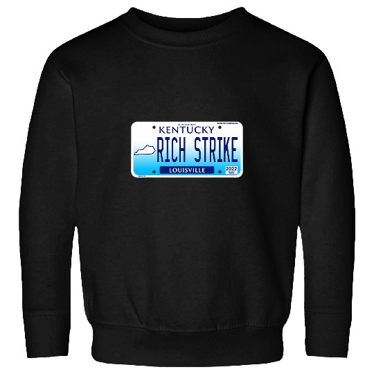 Horse Pet derby winner rich strike license plate graphic horses Sweatshirts