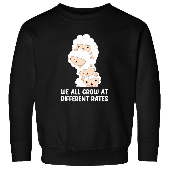 Sheep Pet Preschool Teacher Growth Mindset Kawaii Sheep Positivity Sweatshirts