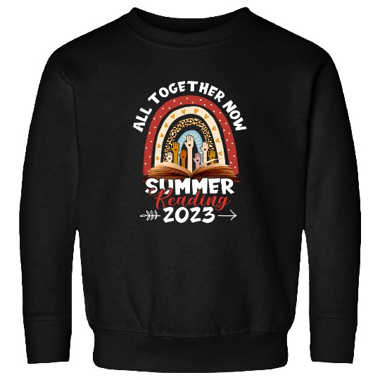 Book Fun All Together Summer Reading Rainbow Hand Sweatshirts