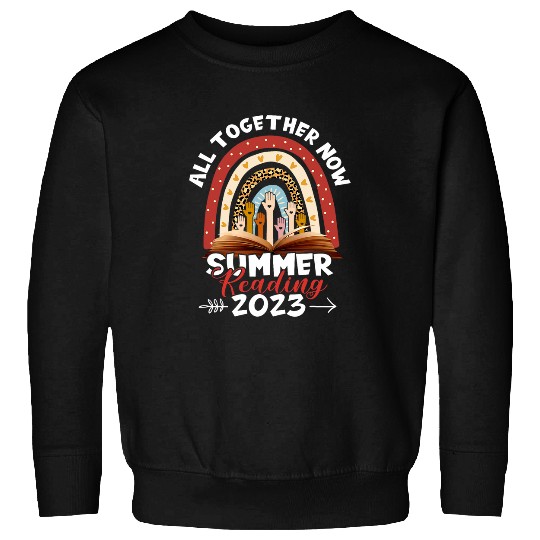 Book Fun All Together Summer Reading Rainbow Hand Sweatshirts