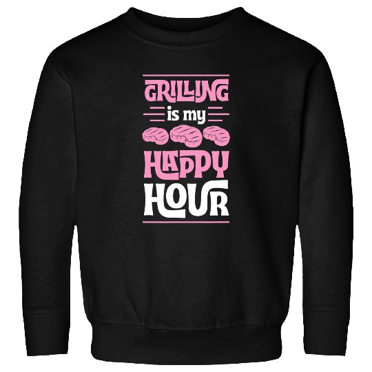 Cow Pet Grilling Is My Happy Hour Grill Meat Cow Steak BBQ 01 Sweatshirts