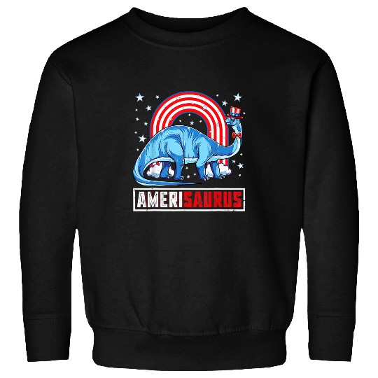Dinosaur Pet Amerisaurus Brontosaurus Boys Girls Dinosaur 4th of July Sweatshirts