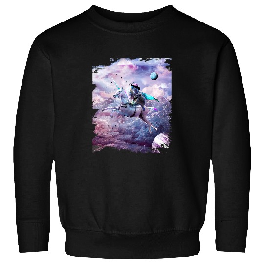 Unicorn Pet Bearded Dragon Epic Bearded Dragon Lizard Riding Sweatshirts